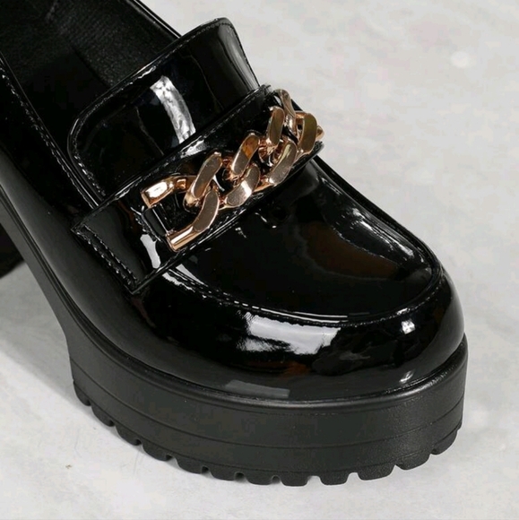 New Black Soft Leather Women's Elevator Thick-Soled Shoes, Korean Style - Picture 4 of 6